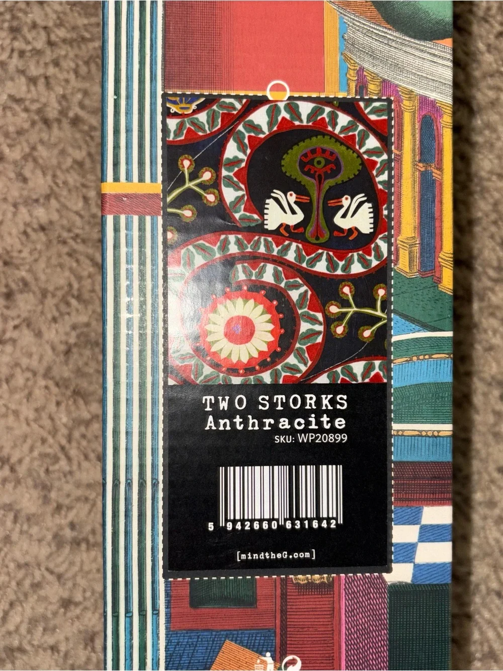 New Anthropologie x MINDTHEGAP Two Storks Wallpaper Mural Blue